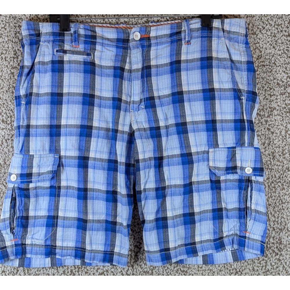 Tommy Bahama Relax Shorts Men's Size 34 Blue Plaid‎ Casual Golf Hike Outdoors